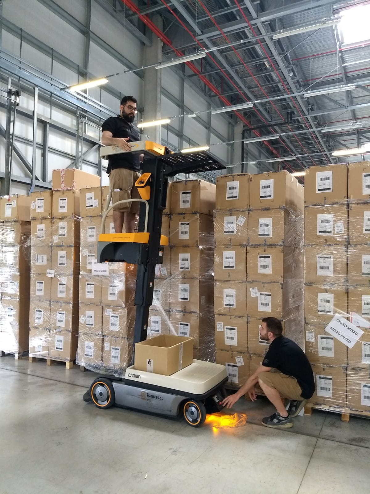 Bajada de emergencia con Recogepedidos Vertical