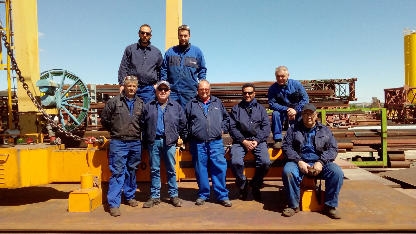 Grupo del Curso de puente grúa para empleados de Acciona