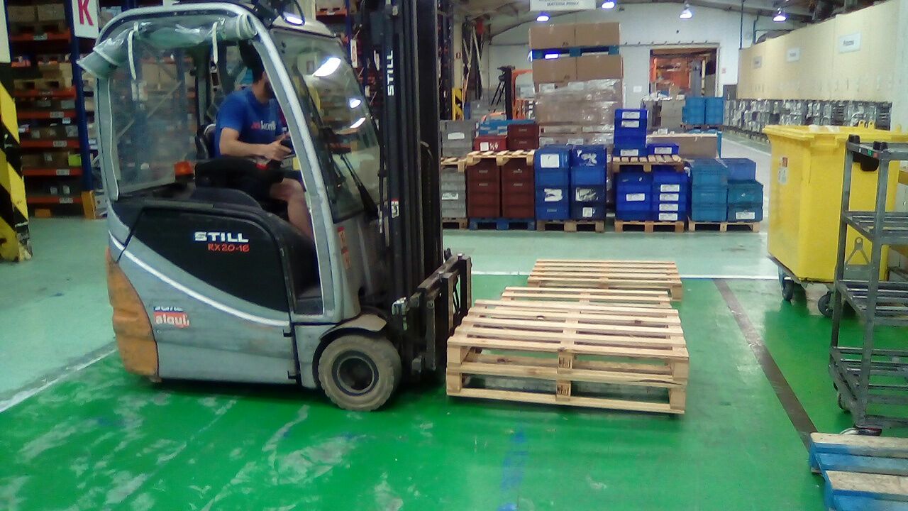Ejercicio con Carretilla Frontal Contrapesada