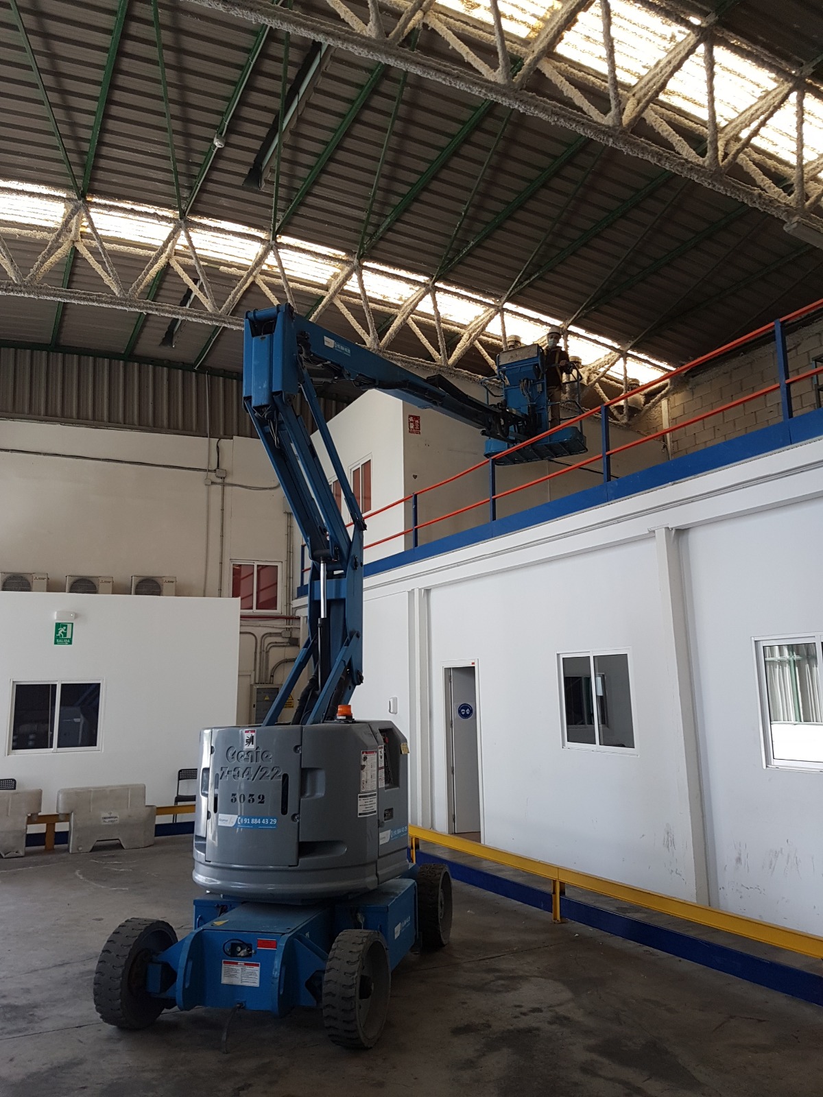 Ejercicio de posicionamiento en el punto de trabajo con PEMP del tipo 3B en curso abierto
