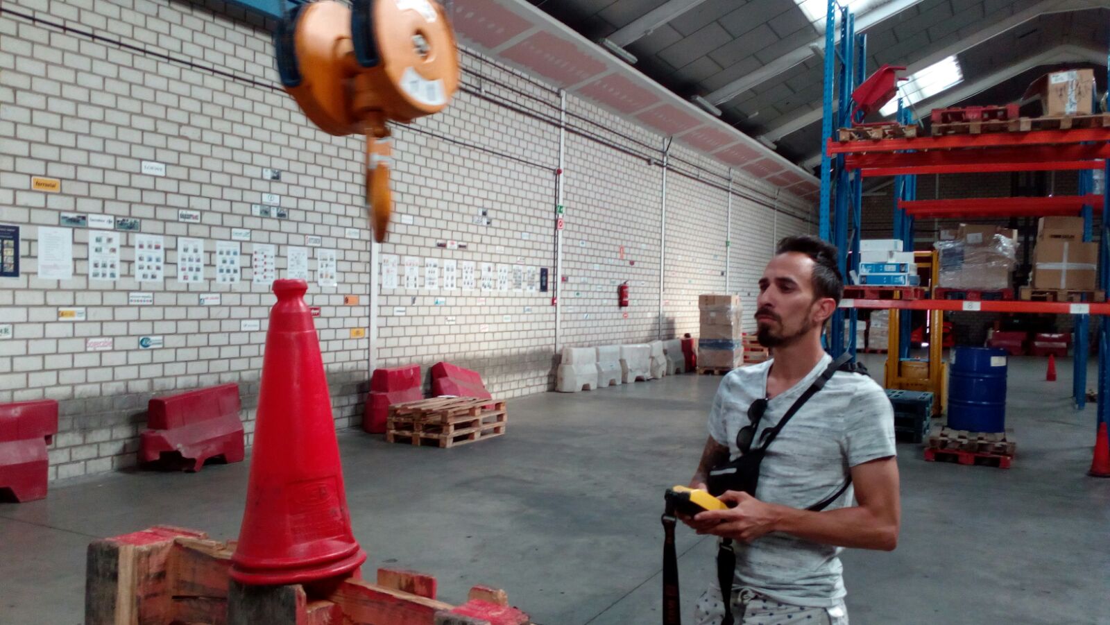 Prácticas de precisión con puente grúa