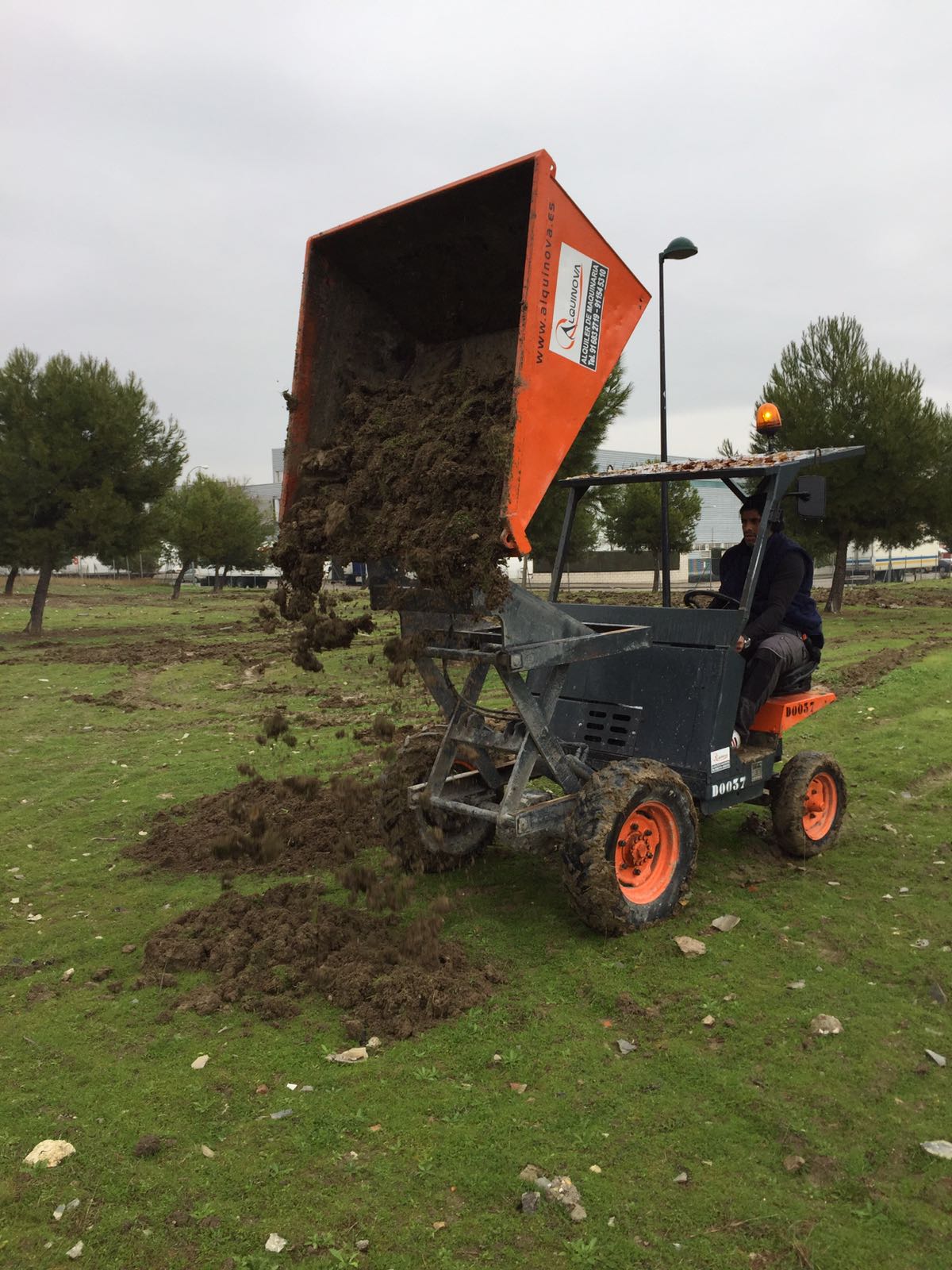 Prácticas con dumper en Getafe