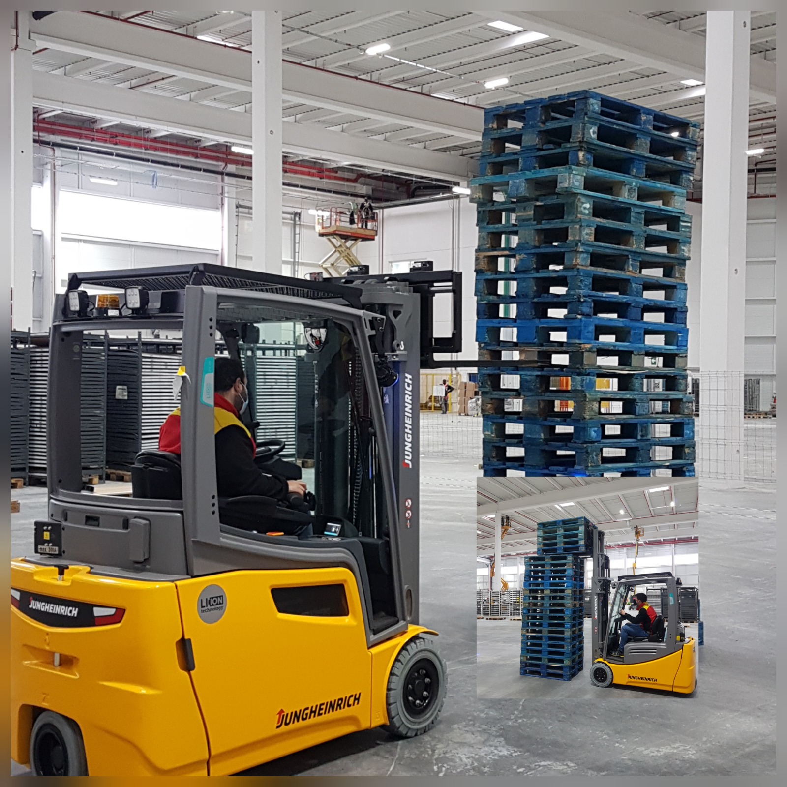 Curso de manejo seguro de carretillas elevadoras para DHL en el Centro logístico de Zalando