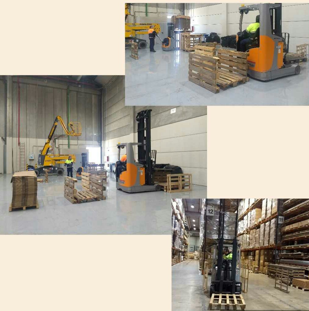 Ejercicios con carretilla retráctil para Kuehne Nagel