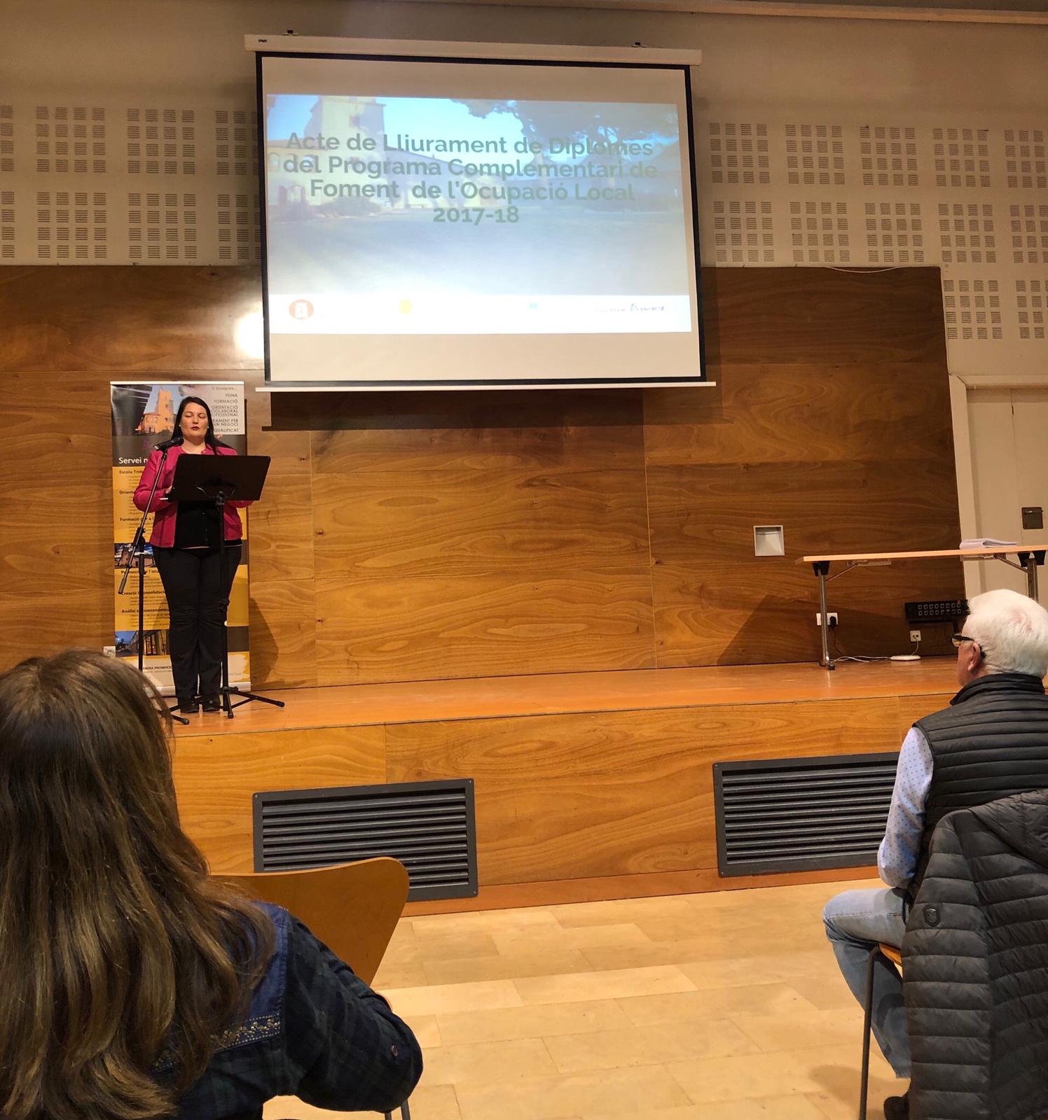Acto de cierre del proyecto de Fomento del Empleo del Ayuntamiento de Barberá del Vallés