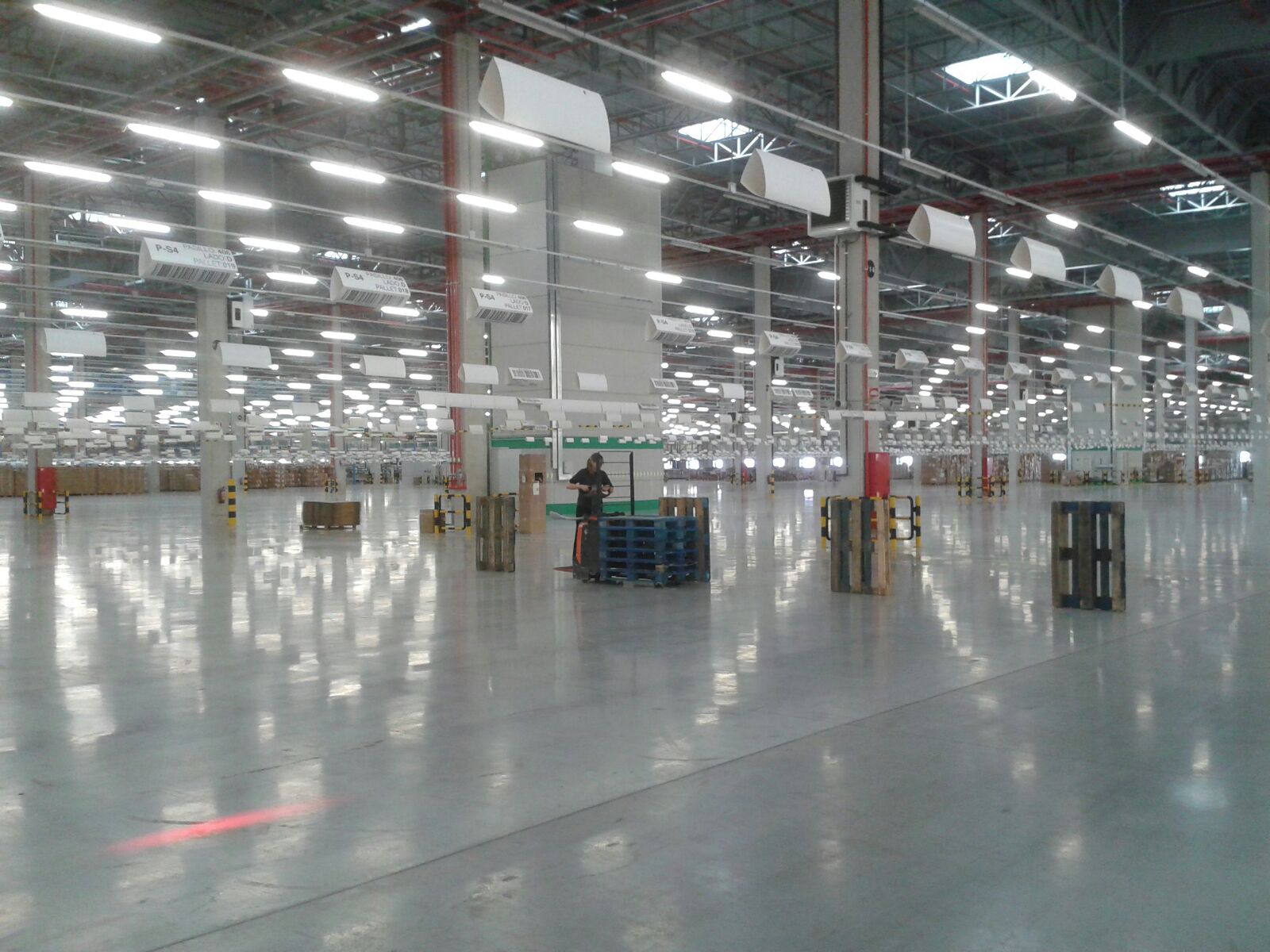 Circulacion con Transpaleta eléctrica en Inditex Cabanillas